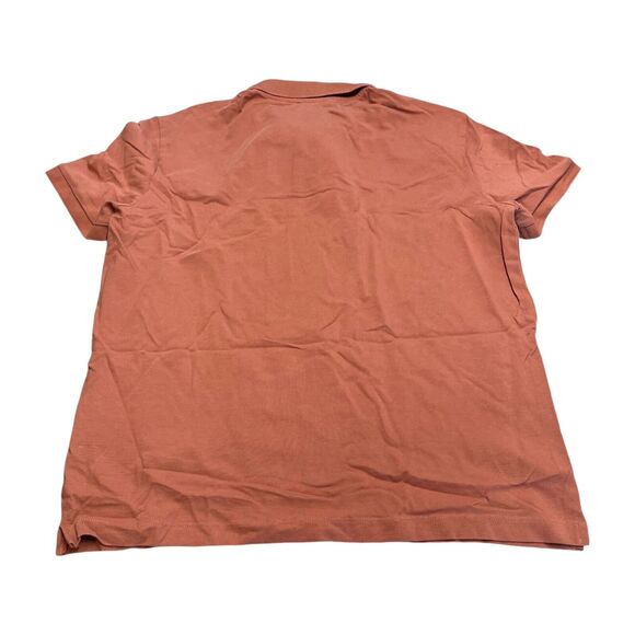 Express Polo Shirt Men's Large Coral 100% Cotton Short Sleeve Golf Performance - Picture 3 of 8